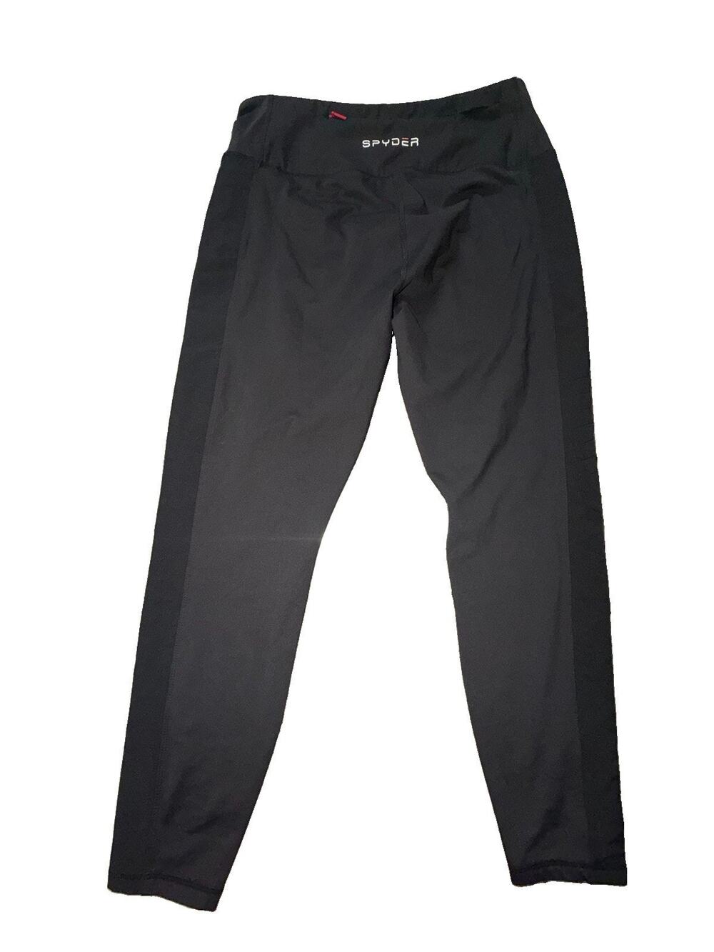 Spyder Active Leggings Womens XL Black Pull On Workout Gym Yoga Stretch (AO9)